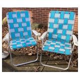 2 - Folding Aluminum Lawn Chairs