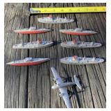 Cast Aluminum Plane and Boats