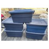 5 - Rubbermaid Roughneck Totes