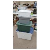 4 Storage Totes w/ Lids