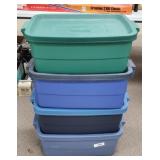 3 Storage Totes w/ Lids