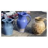 3 pcs of Pottery Pitchers