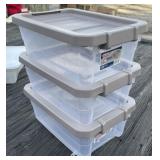 3 - Stackable Storage Totes