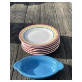 Fiesta Plates and Dish