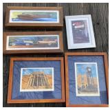 Framed Artwork, Boats and Photos