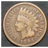 1894 Indian Head Cent, Better Date