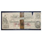 1863 North Carolina $5 Obsolete Banknote