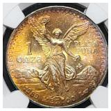 1989 Mexico 1oz Silver Libertad Gem BU Toned