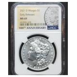 2021 D Morgan Silver Dollar NGC MS69 Slab