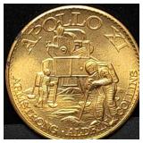Apollo XI Moon Landing Bronze Medal 26mm