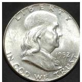 1952 Franklin Silver Half Dollar Gem BU