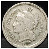 1868 Three Cent Nickel