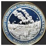 1oz Sterling Silver Proof Civil War Medal