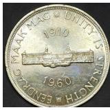1960 South Africa 5 Shillings .500 Silver 28.28g