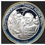 1oz Sterling Silver Proof Civil War Medal