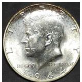 Gem BU 1964 Kennedy 90% Silver Half Dollar Nice