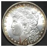 1896 Morgan Silver Dollar Gem BU MS65 Toned
