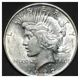 1922 Peace Silver Dollar Gem BU