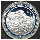 1oz Sterling Silver Proof Civil War Medal