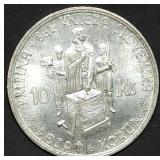 1944 Slovakia 10 Korun .500 Silver Coin BU