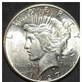 1927 Peace Silver Dollar Gem BU Better Date