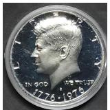 1976 Bicentennial Proof Silver Half Dollar in Caps