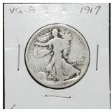 1917 Walking Liberty Silver Half Dollar