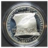 1987 S US Constitution Proof Silver Dollar