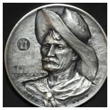 Frederic Remington .999 Silver 3" Medal 57.6g