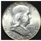 1952 Franklin Silver Half Dollar Gem BU