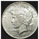 1934-S Peace Silver Dollar, Key Date, Nice!