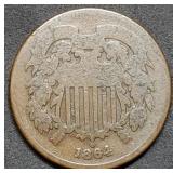1864 Two Cent Piece