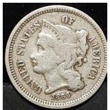 1866 Three Cent Nickel