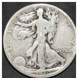 1920-D Walking Liberty Silver Half Dollar