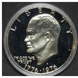 1976 Bicentennial Proof Silver Ike Dollar in Capsu