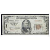 1929 $50 National Currency Note PEORIA IL
