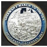 1oz Sterling Silver Proof Civil War Medal