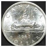 1965 Canada 80% Silver Voyager Dollar BU