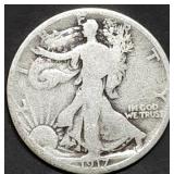 1917 Walking Liberty Silver Half Dollar