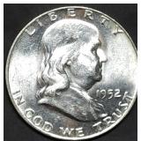 1952-D Franklin Silver Half Dollar Gem BU