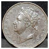 1828 Great Britain George IV Farthing Nice