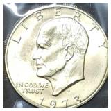 1973 S Silver Ike Dollar Gem BU in Packet