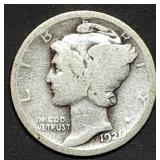 1921 Mercury Silver Dime, Key Date