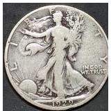 1929-D Walking Liberty Silver Half Dollar