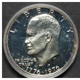 1976 Bicentennial Proof Silver Ike Dollar in Capsu