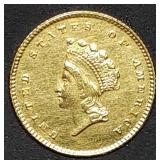 1854 Type 2 Liberty Head Gold Dollar