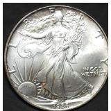 1986 1oz Silver Eagle Gem BU 1st Year