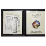 2001 1oz Silver Eagle Colorized George W Bush