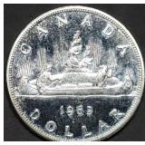 1963 Canada 80% Silver Voyager Dollar BU