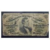 US 25 Cent Fractional Currency Banknote